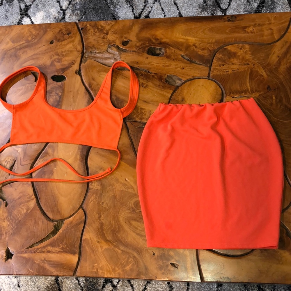 Crop top and skirt set